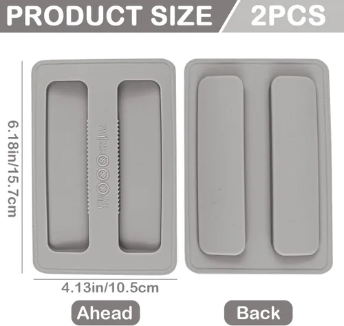 Miniatura 2 de 2 tapas de silicona para tostadora, cubierta de suciedad para tostadora, protector superior para máquina de pan, máquina de sándwich (gris)