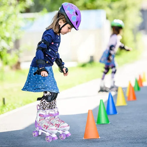 Miniatura 6 de Shine Skates - Patines ajustables de 4 tamaños con ruedas iluminadas para niñas, adolescentes, patines de exterior para principiantes y avanzados