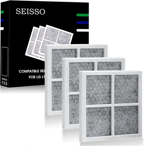 SEISSO LT120F - Filtro de aire fresco para refrigerador LG, compatible con Kenmore, refresca el aire del refrigerador, absorbe olores, 3 paquetes