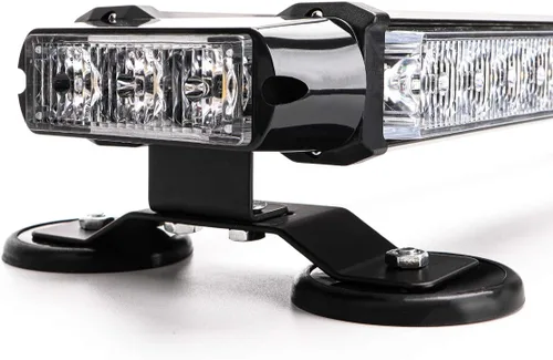Miniatura 5 de CUMART 26.5" Barra de luz de alerta en el techo para vehículos ámbar amarillo 54 LED, luz de advertencia de emergencia intermitente