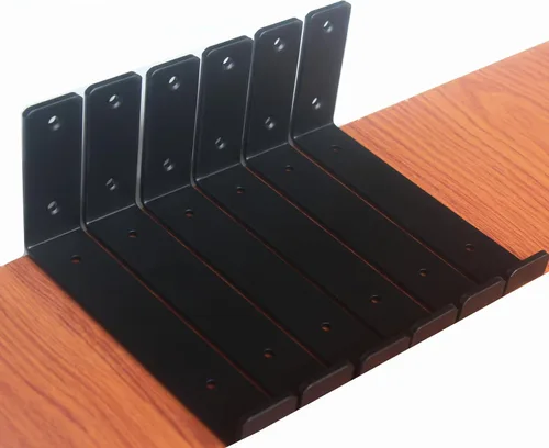 Miniatura 27 de Paquete de 4 soportes de estante de labio J de 5.5 pulgadas de largo x 4 pulgadas de alto x 1.5 pulgadas de ancho, soporte de estante flotante