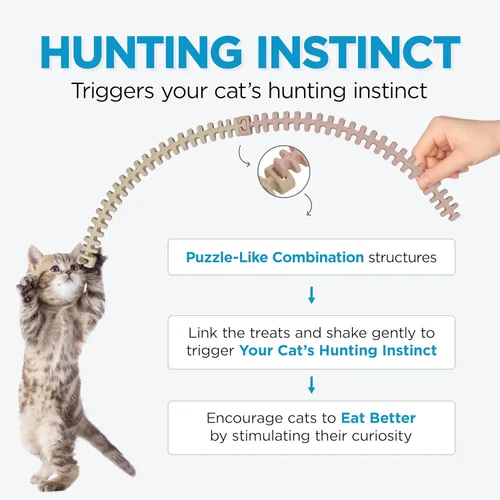 Miniatura 6 de CATZZLE Golosinas para gatos, masticables dentales para gatos de interior, limpieza de dientes de gato, aperitivos para el cuidado dental – control