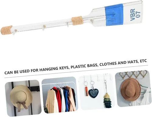 Miniatura 4 de Gancho de madera para ropa de paleta de 15.7 pulgadas, colgador de pared para chaquetas, sombreros, bufandas, gancho decorativo para pasillo