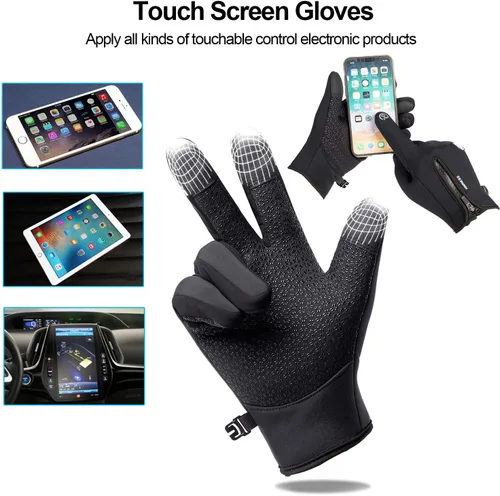 Miniatura 3 de Guantes de invierno para hombres y mujeres, guante térmico resistente al viento y al agua para clima frío, guantes con pantalla táctil para mantener