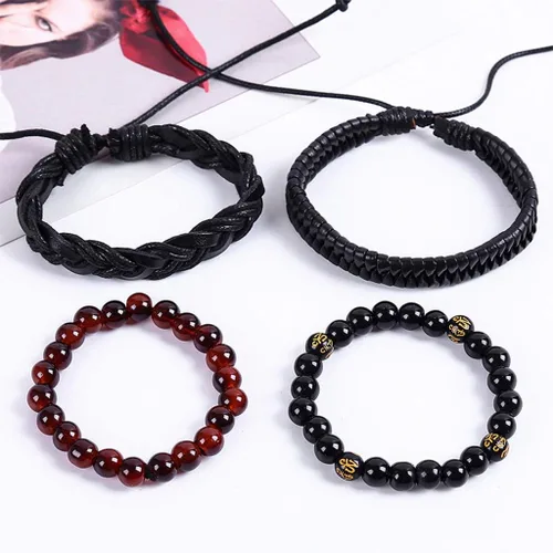 Miniatura 5 de Pulsera de cadena de muñeca con dije de moda para mujer joyería vintage pulsera multicapa regalo de cuero pulseras trenzadas Navidad cumpleaños