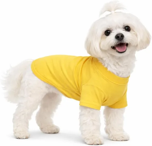 Miniatura 42 de Lovelonglong 2019 - Ropa para mascotas, Disfraces para Perro, Ropa Camisetas en blanco para Perros Grande Medianos Pequeños 100% Algodón 18