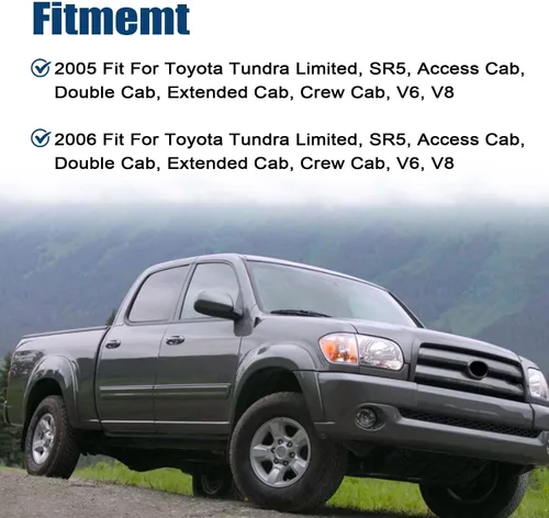 Miniatura 7 de Funda de asiento de repuesto de cuero no perforado para parte inferior del lado del conductor, compatible con Toyota Tundra Based, SR5, Limited 2005