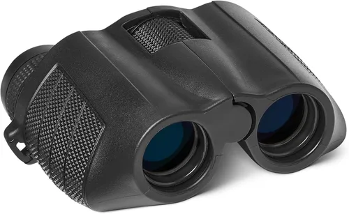 Amazon Basics Prismáticos compactos de 7 x 25, óptica FMC, prisma BAK-4, diseño portátil ligero para viajes y uso al aire libre, color negro