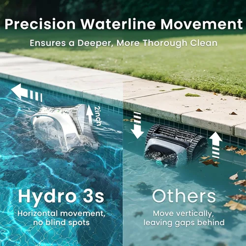 Miniatura 6 de Hydro 4SE - Limpiador robótico de piscina, aspiradora automática con cable con limpieza de pared y línea de flotación, filtro de carga superior