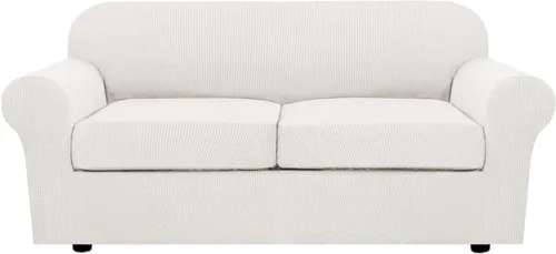 Miniatura 131 de H.VERSAILTEX - 3 fundas de sofá elásticas para 2 cojines de sofá. Fundas para muebles de sala de estar (funda base más 2 fundas de cojín de asiento)