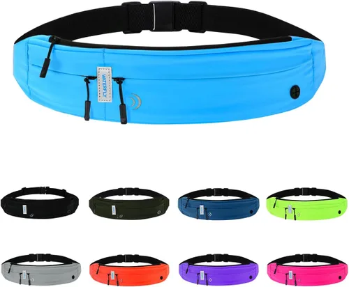 Miniatura 9 de WATERFLY Riñonera para correr con cinturón de carrera: Corredor Maratón Jogging Riñonera Deportiva Ejercicio Ejercicio Fitness Soporte para Teléfono