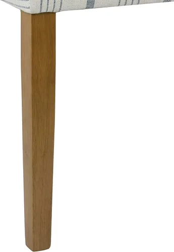Miniatura 66 de Homepop Silla de comedor con detalles festoneados, sillas de comedor Parsons tapizadas, muebles decorativos para el hogar, tejido gris claro