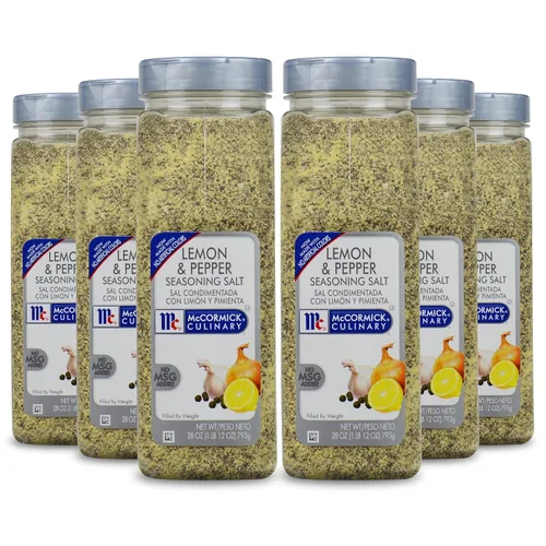 Miniatura 12 de Condimento McCormick Culinary de limón y pimienta, 7.5 libras - Un contenedor de 7.5 libras de condimento a granel de limón y pimienta, perfecto