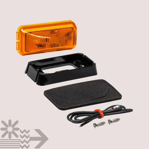 Miniatura 8 de TRUE MODS Luz de marcador LED ámbar de 2.5 pulgadas con bisel negro [DOT FMVSS 108] [SAE P2PC] [montaje superficial] [impermeable IP67] Luces