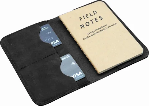 Miniatura 7 de Funda de cuero para diario de notas de campo, Moleskine, hecha a mano para cuadernos de 3.5 x 5.5 pulgadas (marrón crujiente)