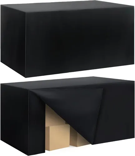 Miniatura 47 de Paquete de 2 manteles ajustados para mesa rectangular de 4 pies, 48 x 24 pulgadas, cubiertas de mesa verde manzana, tela de poliéster resistente al