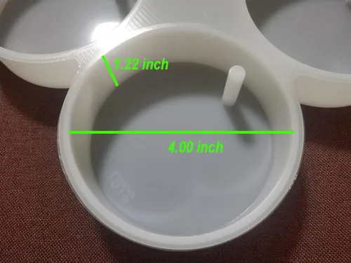 Miniatura 6 de Molde Freshie de 4 círculos de 4 pulgadas, redondo de 4 pulgadas en horno de silicona de 4 cavidades, seguro para hornear frescos de automóvil
