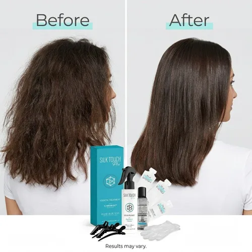 Miniatura 4 de Hair Bar NYC DYI Silk Touch Plus - Kit de tratamiento suavizante de queratina para el hogar, vegano y sin formaldehído, fabricado en Italia