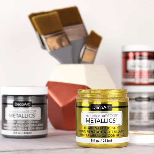 Miniatura 3 de DecoArt Americana Decor Metallics Paint – Perla, paquete de 3 (8 onzas líquidas) – Pinturas metálicas de bricolaje para muebles, decoración