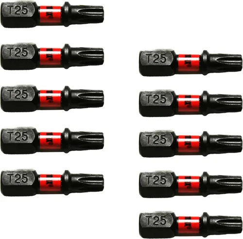 Miniatura 8 de TMAX Juego de puntas de destornillador de cabeza de estrella T6 Torx de 25 piezas, acero S2 de 6 puntos T-6 puntas de inserción de destornillador