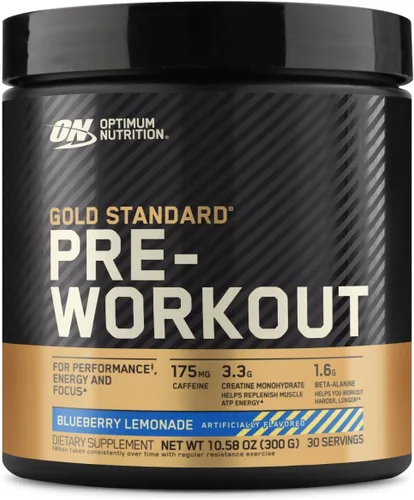 Suplemento Dorado Estándar para antes del entrenamiento Optimum Nutrition, para 30 porciones, 10.6 onzas, 2730503, 1, 1