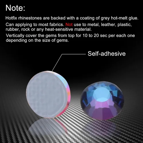 Miniatura 5 de Hot Fix - Diamantes de imitación de cristal con parte trasera plana, gemas de diamantes de imitación de 0.189 in