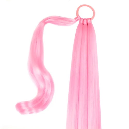 Miniatura 9 de Extensión de cabello sintético suave y natural para mujer, 34 pulgadas, 4.63 onzas, color rosa