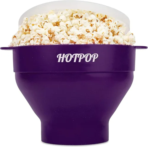 Miniatura 22 de El original Hotpop - Palomitas de maíz para microondas, máquina de palomitas de silicona, cuenco plegable sin BPA y apto para lavavajillas - 20 Gris