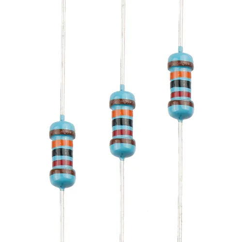 Miniatura 8 de 100pcs 1 ohm Resistor 1/4w (0.25 W) Resistencia fija de película metálica de tolerancia ±1%, múltiples valores de resistencia opcional