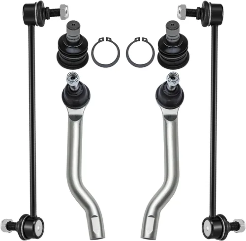Miniatura 252 de Detroit Axle – Kit de suspensión delantera para Hyundai 2013-2018 Santa Fe 2 enlaces de barra de estabilizador 4 varillas de amarre interiores