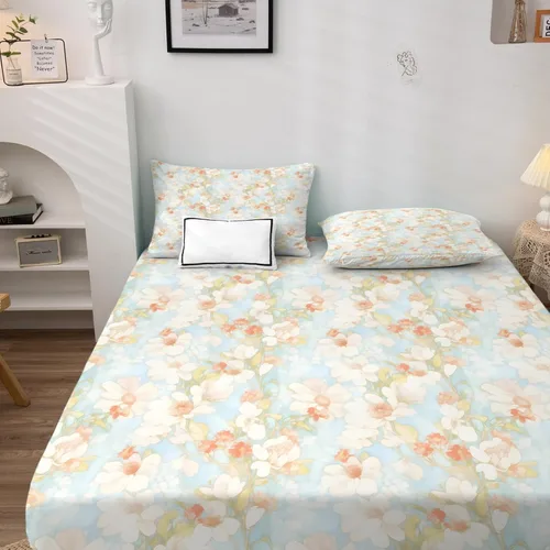 Miniatura 2 de Juego de sábanas de flores divididas tamaño King, sábanas botánicas florales, sábanas y fundas de almohada estampadas de 5 piezas, microfibra suave