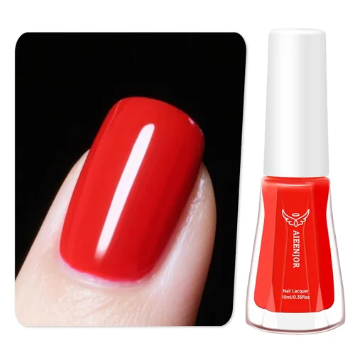 Miniatura 10 de Esmalte de uñas negro, esmalte de uñas de secado rápido, sin rayas, esmalte de uñas de larga duración para uñas de boda de otoño, manicura acogedora
