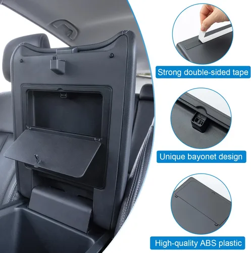 Miniatura 5 de PIMCAR Organizador oculto de consola central para Honda Pilot 2023-2025, 2024-2026 Honda Ridgeline/Passport Caja de almacenamiento oculta