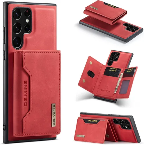 Miniatura 12 de Funda de piel desmontable 2 en 1 para Samsung Galaxy S22 Ultra 5G con bolsillo para tarjetero, fundas delgadas para teléfono de 6.8 pulgadas