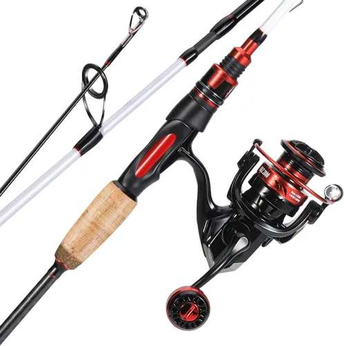 Miniatura 11 de Sougayilang Combo giratorio, caña de pescar mediana pesada y carrete giratorio de 2000, caña de pescar y carrete Commbo para aparejos de pesca