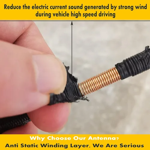 Miniatura 3 de Antena corta para Toyota Sienna (1998-2015), antena Toyota Sienna - 6 3/4 pulgadas a prueba de lavado de coche, reemplazo de mástil de antena