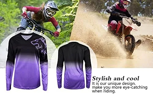 Miniatura 5 de Camiseta de ciclismo de montaña de manga larga para mujer transpirable absorbe la humedad