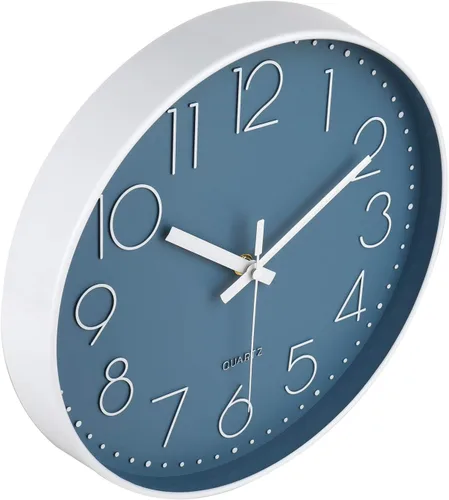 Miniatura 7 de jomparis Reloj de pared grande decorativo para piscina, patio, hogar, dormitorio, sala de estar (azul 13.5 pulgadas)