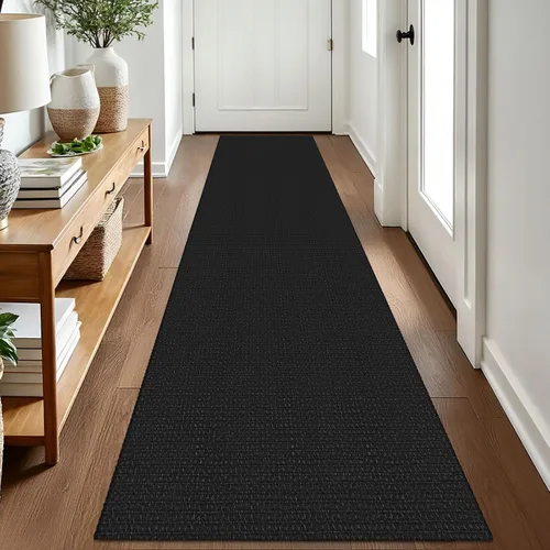 Miniatura 88 de EARTHALL Alfombra de pasillo 3x14 pies, alfombras lavables extra largas para pasillos, tejidas, antideslizante, alfombra trenzada para entrada