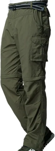 Pantalón tipo cargo de secado rápido y peso ligero para hombre Con cremallera para convertirlo en pantalón corto Ligero para el trabajo senderismo
