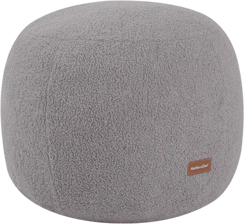 Miniatura 18 de MeMoreCool Puf Otomano Redondo Relleno Reposapiés, Puf de Piso Reposapiés con Relleno de Trozos de Espuma Suave, Otomano Redondo Pequeño Reposapiés