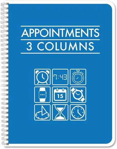 Miniatura 4 de BookFactory Libro de citas de 2 columnas/cuaderno de seguimiento de citas (formato de libro de dos columnas) – 100 páginas, 8.5 x 11 pulgadas