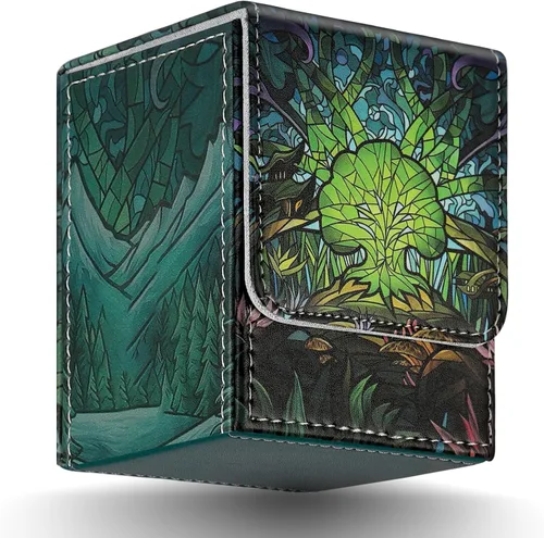 Miniatura 13 de Caja de cubierta TCGUARD para almacenamiento de cartas MTG, con capacidad para 100 o más cartas con funda individual, forro de microfibra y caja