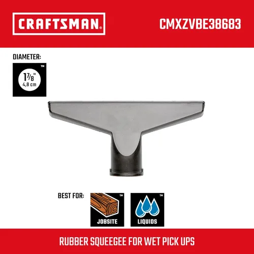 Miniatura 2 de CRAFTSMAN CMXZVBE38683 - Boquilla húmeda para aspiradora en seco y húmedo de 1-7/8 pulgadas, accesorio de aspiradora de grado industrial
