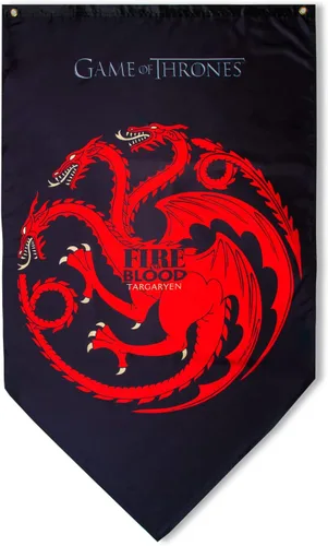 Juego de Tronos Targaryen House Sigil Banner de tela para colgar en la pared decoración del hogar 30 x 50 pulgadas Casa de Dragones