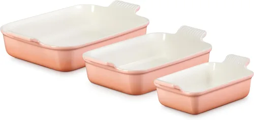 Miniatura 13 de Le Creuset - Set de 3 platos rectangulares de cerámica Heritage, alcachofa