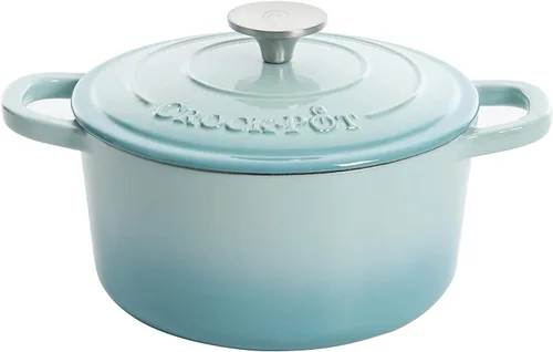 Miniatura 13 de Crock-Pot Artisan - Cacerola redonda esmaltada de hierro fundido estilo horno holandés, 3 cuartos de galón, verde pistacho