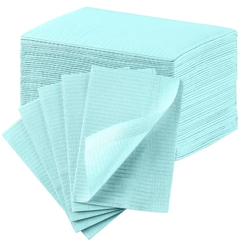Miniatura 9 de JMU Baberos dentales negros, baberos dentales desechables de 3 capas, baberos para tatuajes impermeables para clínica dental, tienda de tatuajes