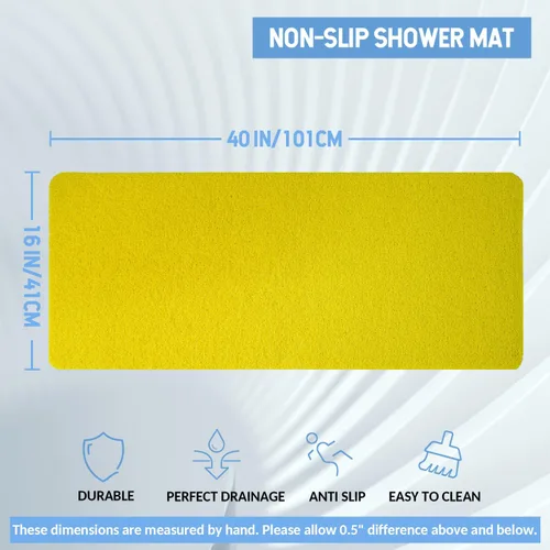 Miniatura 154 de Hargiis - Tapete antideslizante de secado rápido para tina y ducha, tapete exfoliante para pies, para baño, cocina u hotel, beige, 24 x 16 pulgadas