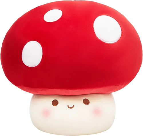 Miniatura 8 de Juguete de peluche grande de hongo, almohada de peluche de hongo, juguete de peluche, regalo para cumpleaños y San Valentín (rojo, 24 pulgadas)